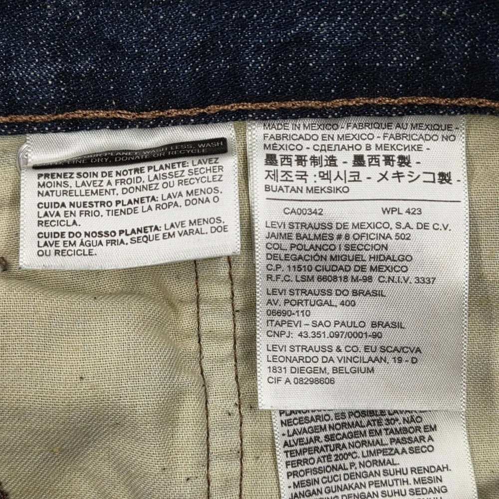 Levis 569 Loose Straight Fit Denim Jeans Dark Wash Blue Mens 40x30 Baggy